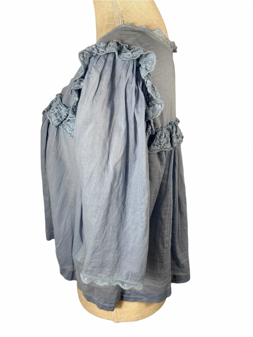 Free People Blue Luna Cottagecore Top